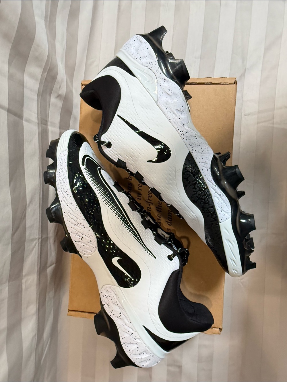 Nike Alpha Huarache Elite 4 Low MCS Men's Baseball Cleats White/Black US 15